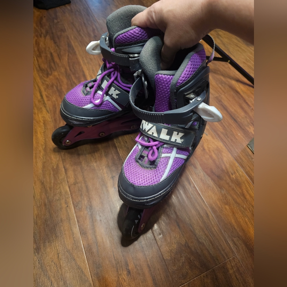 Purple and Black Inline Skates